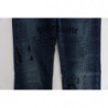 Jeans bootcut slim fit in misto cotone lavato blu - W26