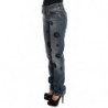 Jeans bootcut slim fit in misto cotone lavato blu - W26
