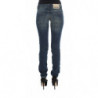 Jeans slim fit in misto cotone lavaggio blu - W26