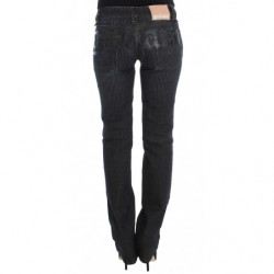 Jeans bootcut slim fit in misto cotone lavato blu - W25
