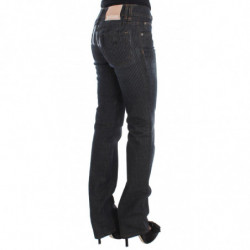Jeans bootcut slim fit in misto cotone lavato blu - W25