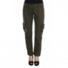 Pantaloni cargo larghi in misto lana verde - IT40-S