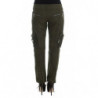 Pantaloni cargo larghi in misto lana verde - IT40-S