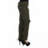 Pantaloni cargo larghi in misto lana verde - IT40-S