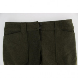 Pantaloni cargo larghi in misto lana verde - IT40-S