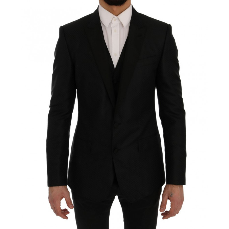 Giacca blazer in seta MARTINI nera blu - IT48 - M