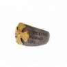 Anello in argento sterling 925 con stemma dorato - EU60 - US10