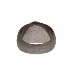 Anello in argento sterling 925 con stemma dorato - EU60 - US10