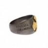Anello in argento sterling 925 con stemma dorato - EU60 - US10
