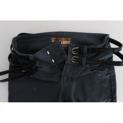 Jeans slim fit a vita alta in misto cotone blu - W26