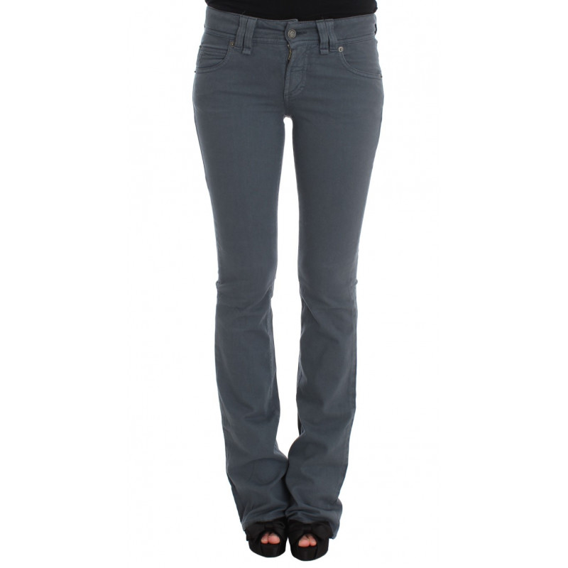Jeans bootcut slim fit in misto cotone blu - W26