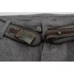 Pantaloni bootcut casual slim fit in cotone grigio - IT46-XL