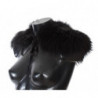Sciarpa con collo in pelliccia di volpe nera - IT40-S