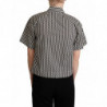 Camicia in cotone con colletto a zigzag bianco nero - IT46-XL