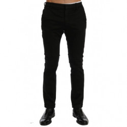 Pantaloni slim fit neri in...