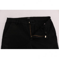 Pantaloni slim fit neri in cotone elasticizzato - IT46 - S