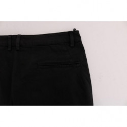 Pantaloni slim fit neri in cotone elasticizzato - IT46 - S