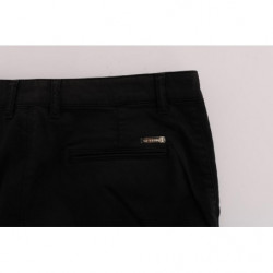 Pantaloni chino elasticizzati in cotone nero - IT54 - XXL