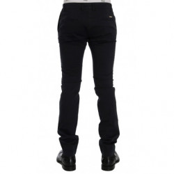 Pantaloni chino elasticizzati in cotone blu - IT54 - XXL