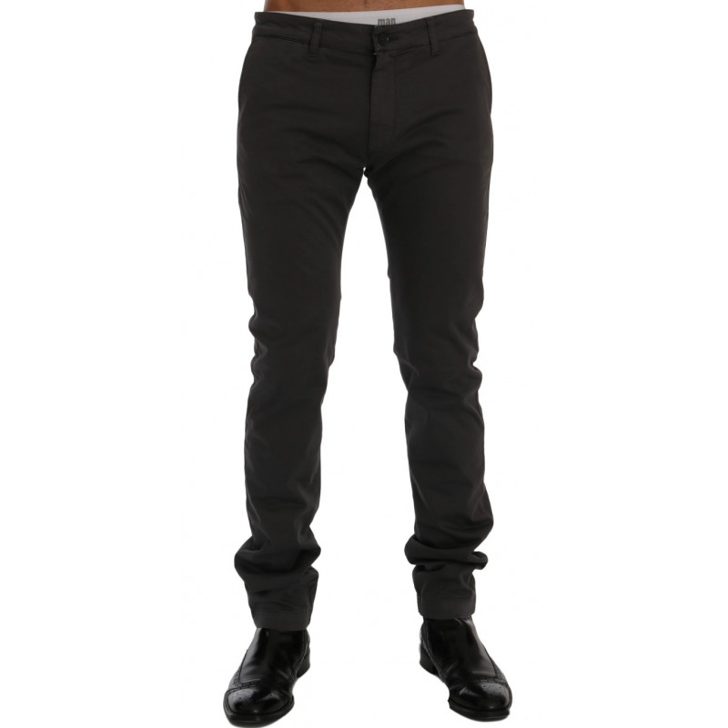 Pantaloni chino elasticizzati in cotone grigio - IT56 - XXL