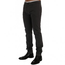 Pantaloni chino elasticizzati in cotone grigio - IT56 - XXL