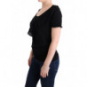 T-shirt nera con camicetta in lana 100% lana - IT46-XL