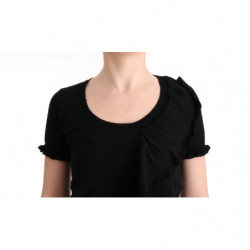 T-shirt nera con camicetta in lana 100% lana - IT46-XL