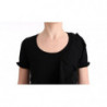 T-shirt nera con camicetta in lana 100% lana - IT46-XL