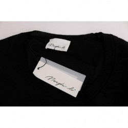T-shirt nera con camicetta in lana 100% lana - IT46-XL