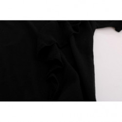 T-shirt nera con camicetta in lana 100% lana - IT46-XL