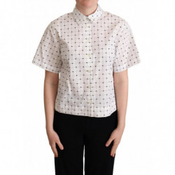 Top camicia con colletto in...