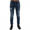 Jeans slim fit Dundee strappati con lavaggio blu - W38