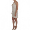 Abito a trapezio con spilla elasticizzata in lana bianca - IT46-XL
