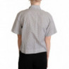 Camicia con colletto a pois neri Bianca - IT42-M