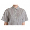 Camicia con colletto a pois neri Bianca - IT42-M