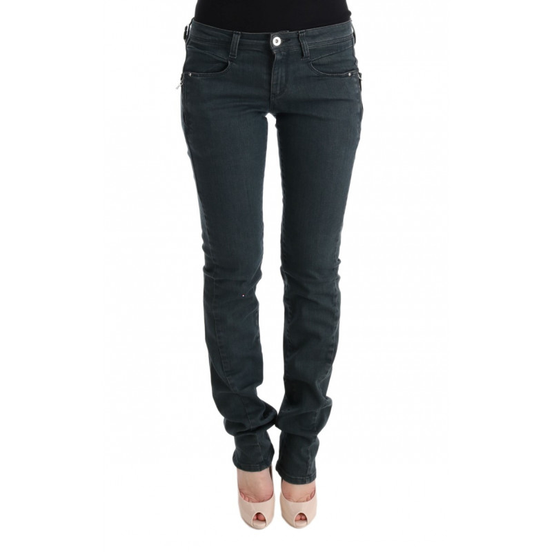 Jeans denim superslim in cotone grigio - W26
