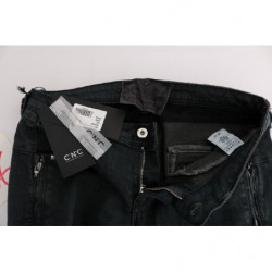 Jeans denim superslim in cotone grigio - W26