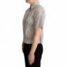 Camicia con colletto a righe bianche e nere - IT44-L
