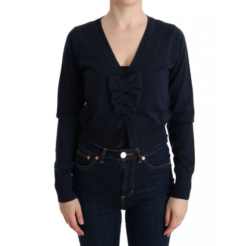 Maglione blusa in lana blu - IT44-L