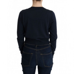 Maglione blusa in lana blu - IT44-L