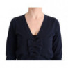 Maglione blusa in lana blu - IT44-L