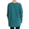 Maglione oversize in cotone verde - S