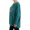 Maglione oversize in cotone verde - S