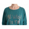 Maglione oversize in cotone verde - S