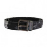 Cintura in pelle di lino nero Cayman - 100 CM / 40 INCHES