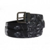 Cintura in pelle di lino nero Cayman - 100 CM / 40 INCHES
