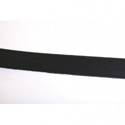 Cintura in pelle di lino nero Cayman - 100 CM / 40 INCHES