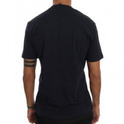 T-shirt scollo a V in cotone blu - S