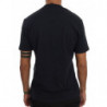 T-shirt scollo a V in cotone blu - S