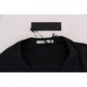 T-shirt scollo a V in cotone blu - S
